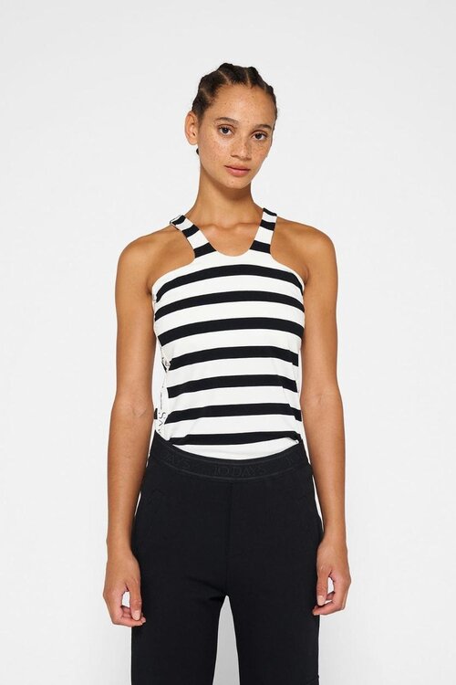 10Days Ecru/Black sporty wrapper stripes