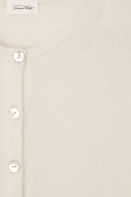 American Vintage Gebreid vest in wit met knopen