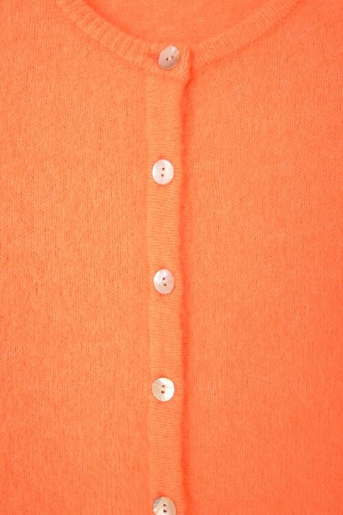 American Vintage Oranje Vest in Gebreide Stijl