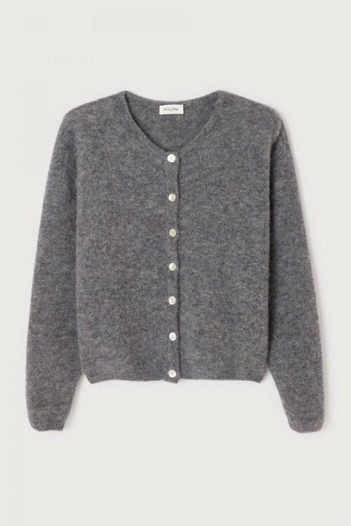 American Vintage Gebreid Vest in Grijs