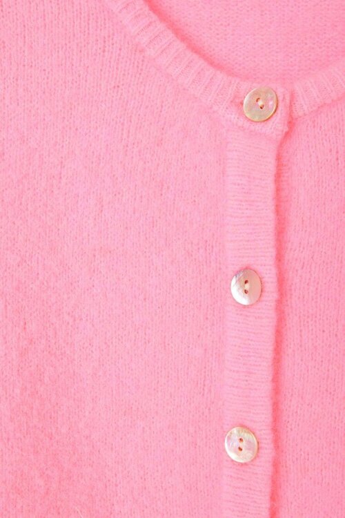 American Vintage Gebreid Vest in Roze