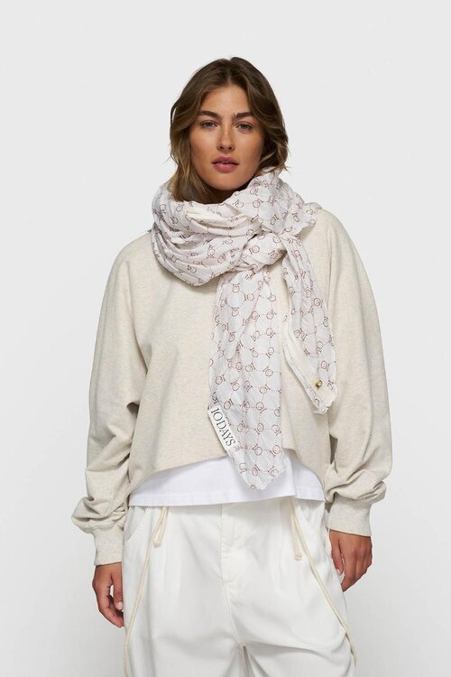 10Days Ecru scarf monogram