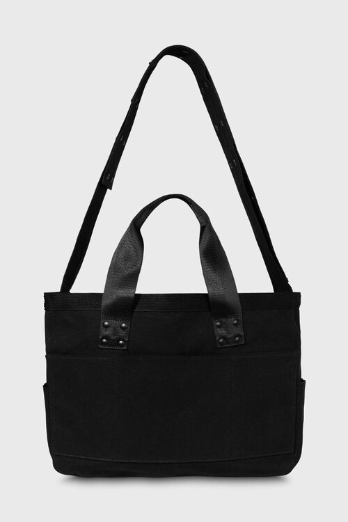 10Days Black canvas shopper medium