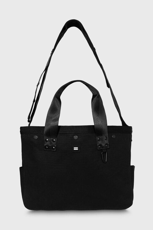 10Days Black canvas shopper medium