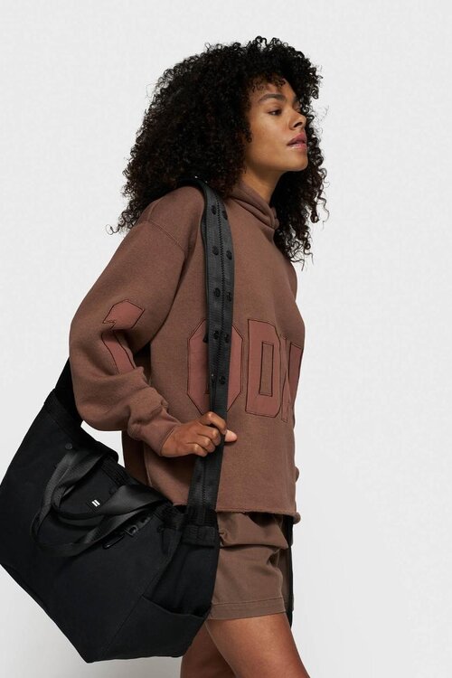 10Days Black canvas shopper medium