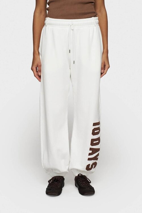 10Days Ecru Bar fleece jogger