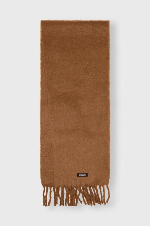 10Days Camelkleurige dikke geborstelde sjaal