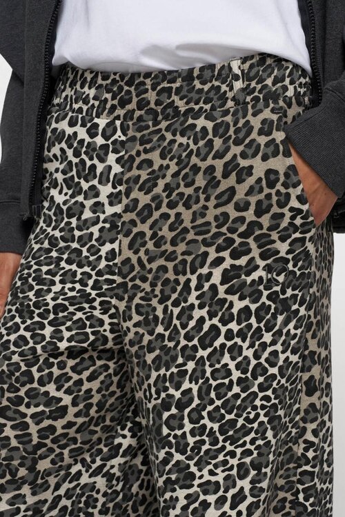 10Days Luipaard wijde pijp jogger in luipaardprint
