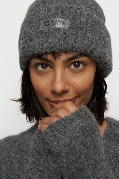 10Days Antra Melee gebreide beanie met harig effect