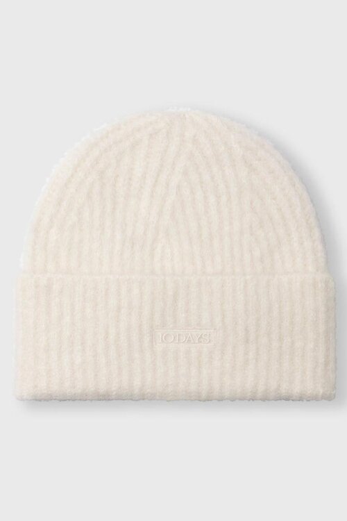 10Days Ecru hairy knit beanie