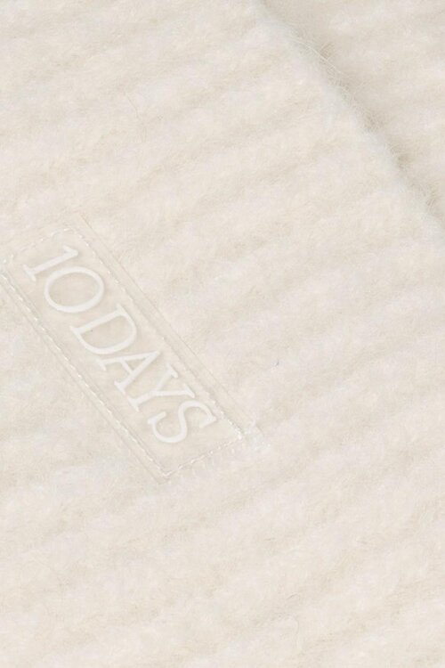 10Days Ecru hairy knit beanie