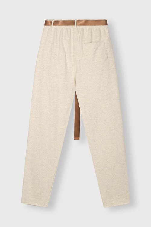 10Days Zachte witte geplooide jogger met riem