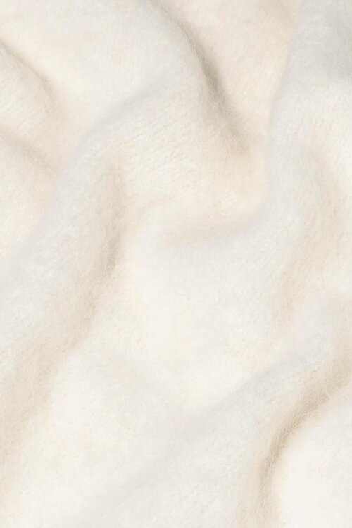 10Days Ecru gebreide top met ballonmouwen