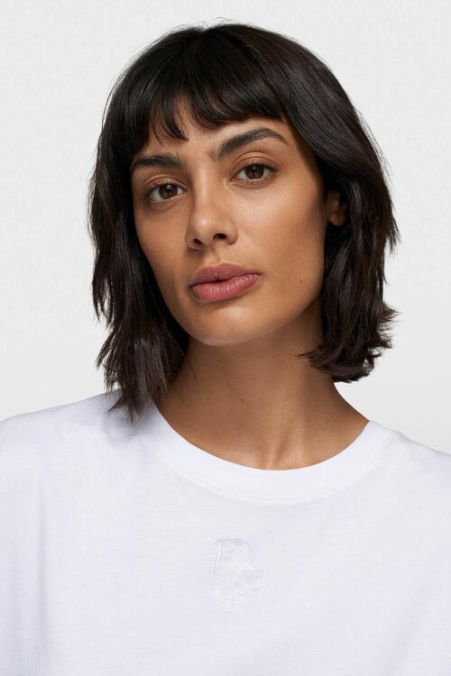 10Days White short sleeve tee embro