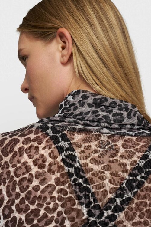 10Days Luipaard mesh lange mouw in luipaardprint