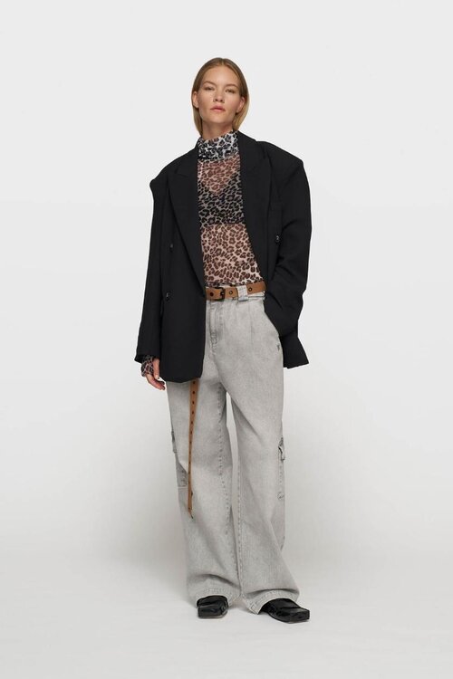 10Days Luipaard mesh lange mouw in luipaardprint