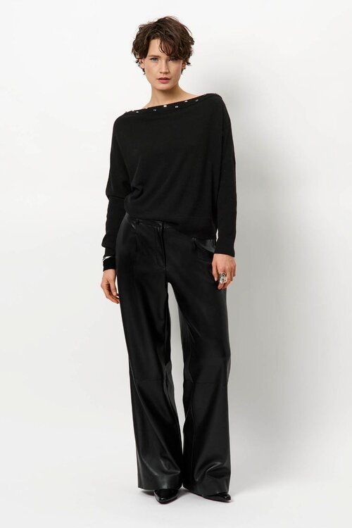 Dante 6 Donkergrijs Mayu Off Shoulder Sweater