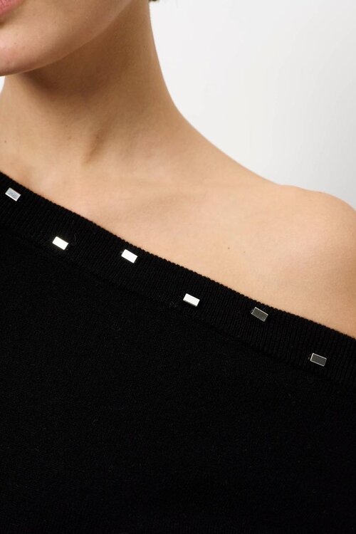 Dante 6 Donkergrijs Mayu Off Shoulder Sweater