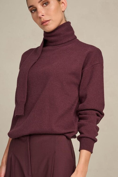 March23 Bordeauxkleurige trui