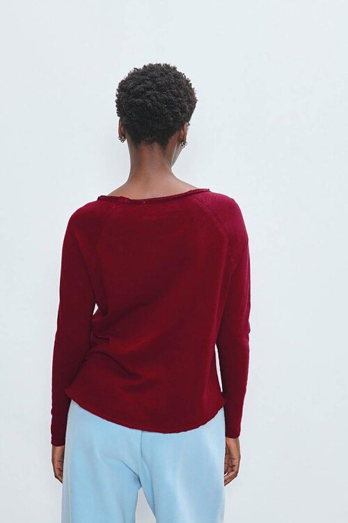 American Vintage Bordeauxrood Overhemd