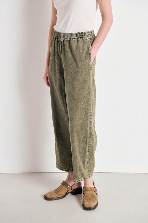 American Vintage Pantalon in Kaki Kleur
