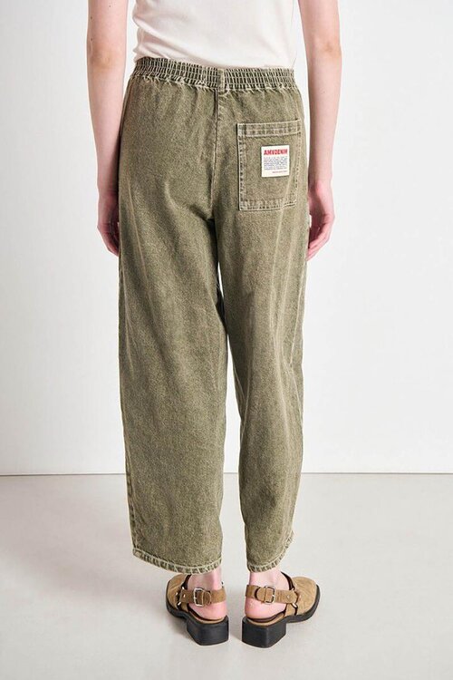 American Vintage Pantalon in Kaki Kleur