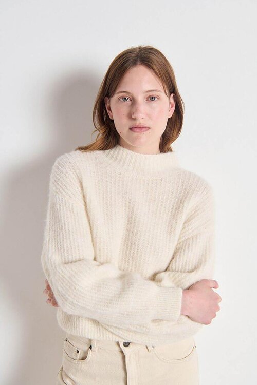 American Vintage Sand Trui met Gebreid Design