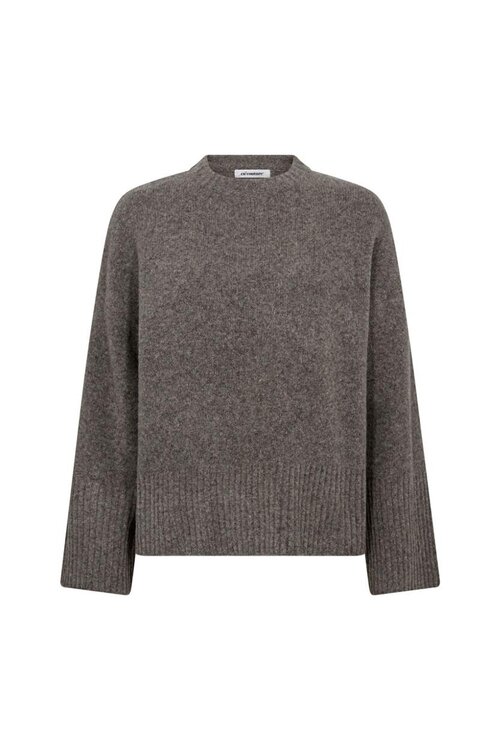 Co'couture Roger Oneck Trui in Taupe