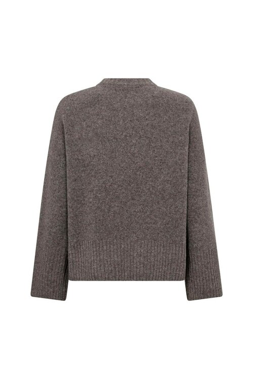 Co'couture Roger Oneck Trui in Taupe