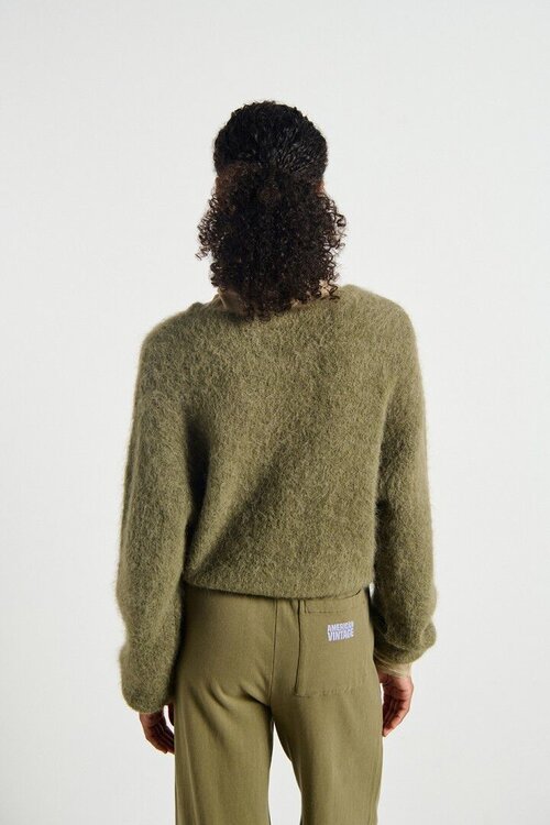 American Vintage Gebreide Trui in Kaki Kleur