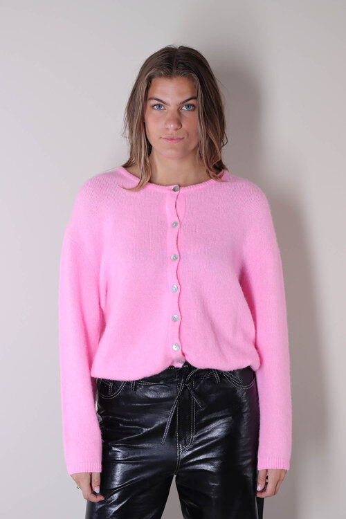 American Vintage Gebreid Vest in Roze