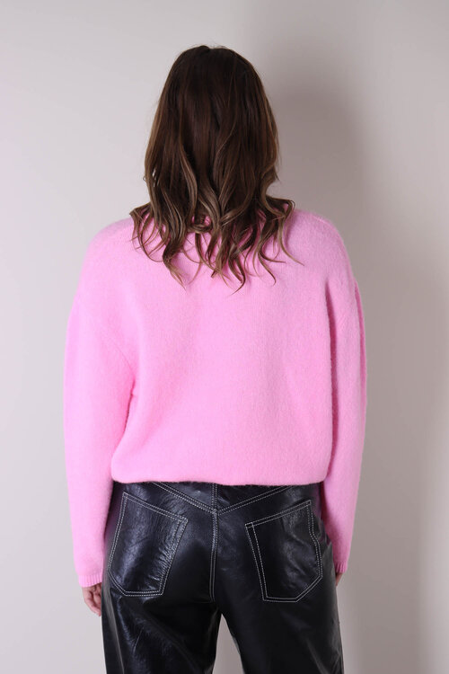 American Vintage Gebreid Vest in Roze