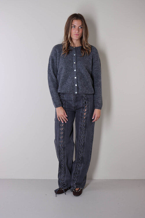 American Vintage Gebreid Vest in Grijs