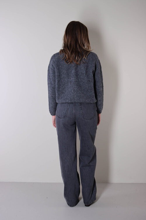 American Vintage Gebreid Vest in Grijs