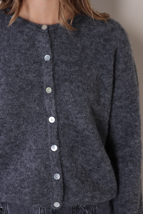 American Vintage Gebreid Vest in Grijs