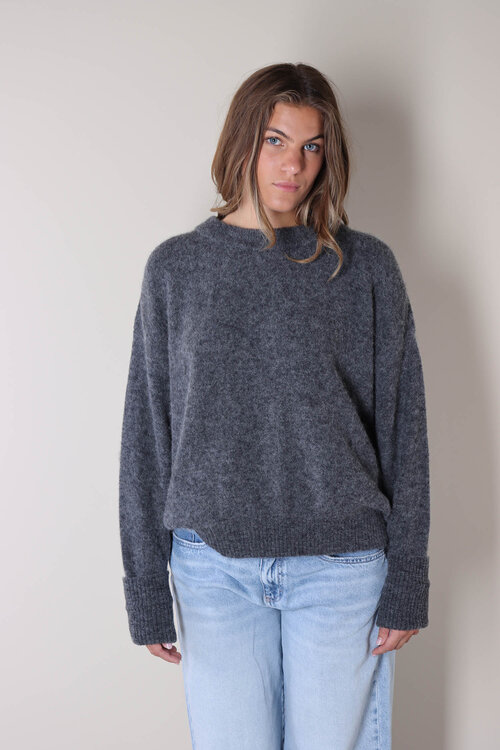 American Vintage Grijze Gebreide Trui