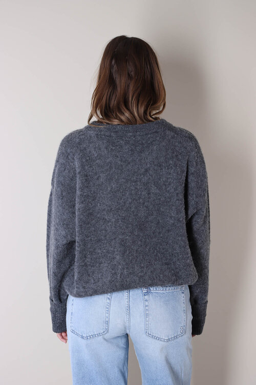 American Vintage Grijze Gebreide Trui