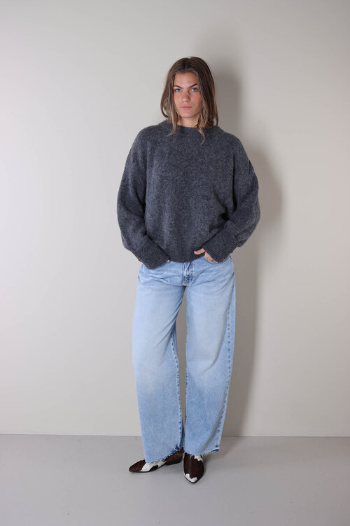 American Vintage Grijze Gebreide Trui