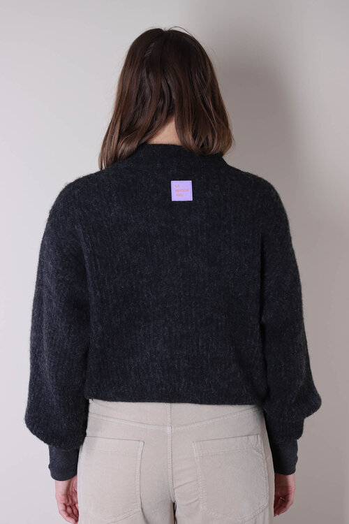 American Vintage Gebreid vest in grijze tint