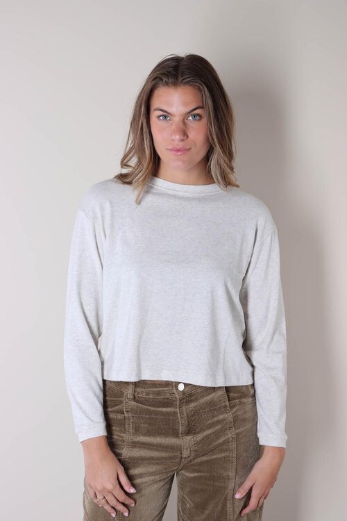 American Vintage Grijs T-shirt in lichte tint