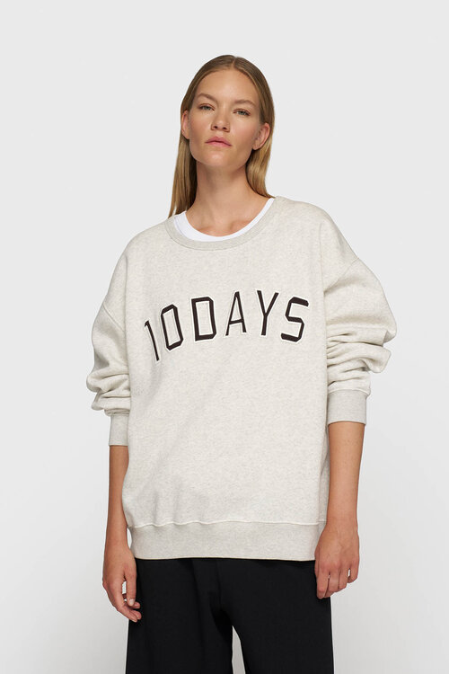 10Days Statement sweater in Soft White Melee