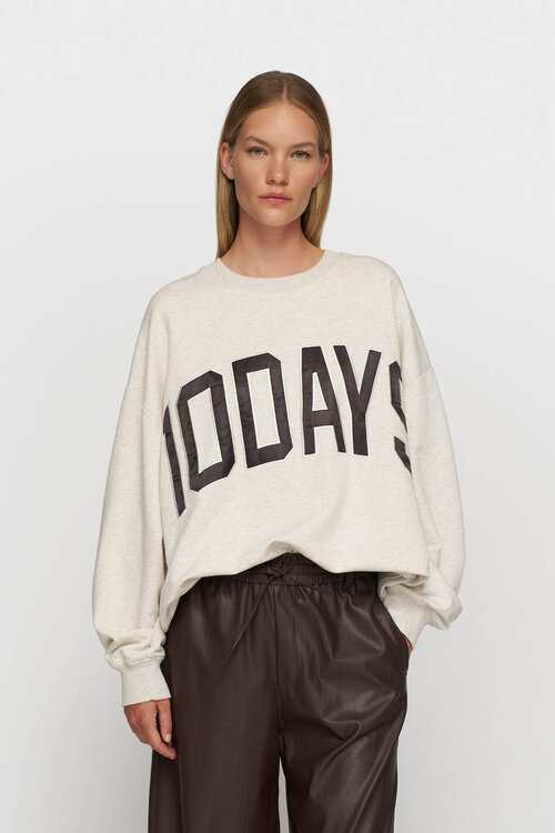 10Days Baseballtrui Soft White Melee van 10DAYS