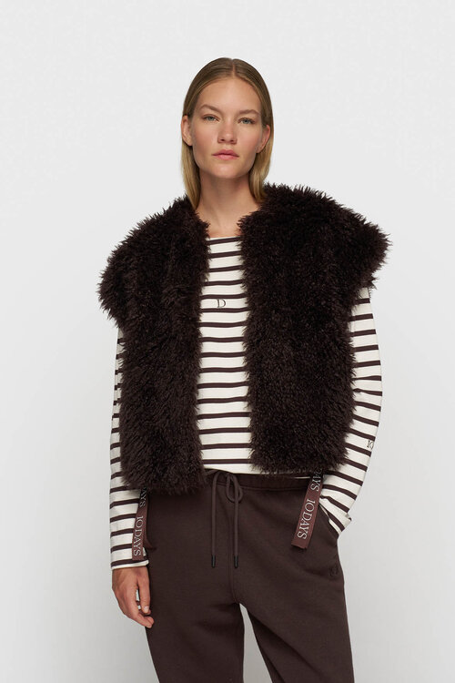 10Days Bobbie gilet in diepe wijnkleur