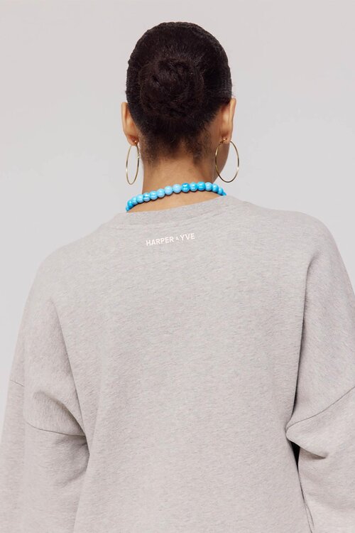 Harper & Yve Grijze Varsity SW Trui