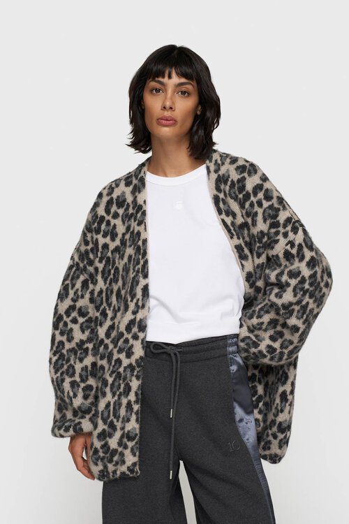 10Days Luipaard gebreid vest met luipaardprint