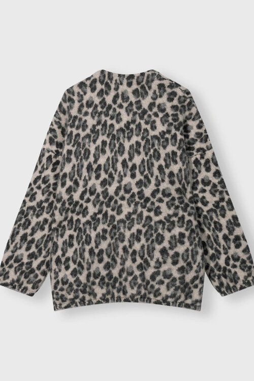 10Days Luipaard gebreid vest met luipaardprint