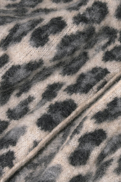 10Days Luipaard gebreid vest met luipaardprint