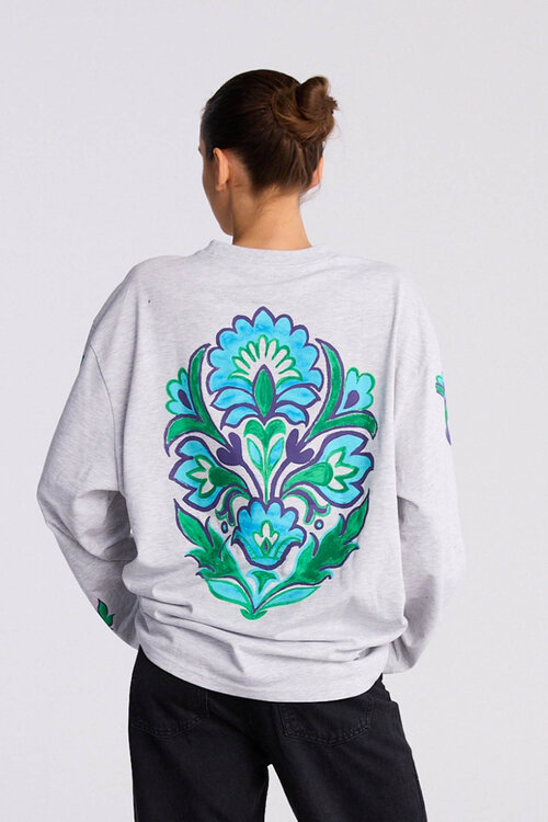 Stieglitz Renate Wide Skate Longsleeve in Grijs