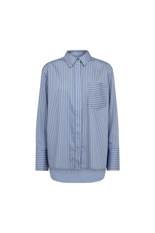 Co'couture Fina Stripe Shirt in Blauw