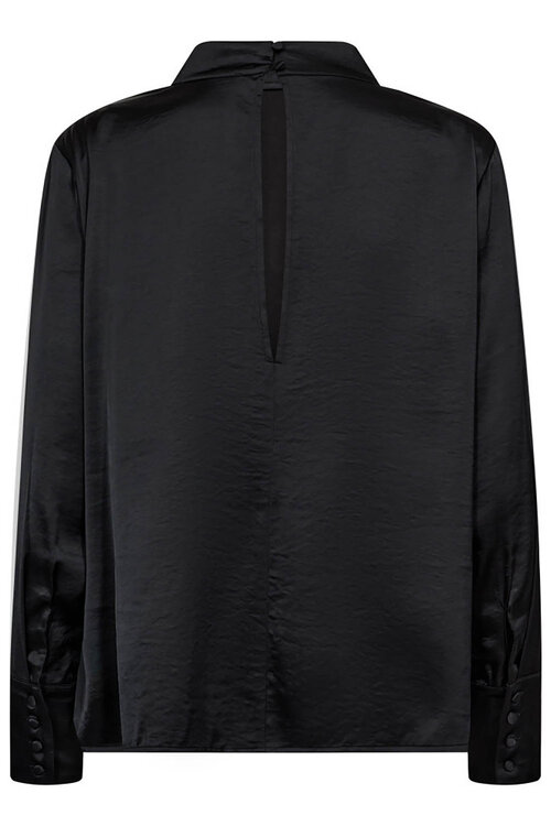 Co'couture Zwarte Helen Blouse met Knoopjes